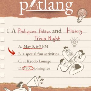 MAY 03: Deartime x Kyodo | Patlang: PH Politics & History Trivia Night