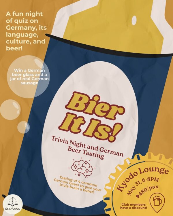 MAY 31: Deartime x Kyodo | German Language Club: Trivia Night + Beer Tasting Party