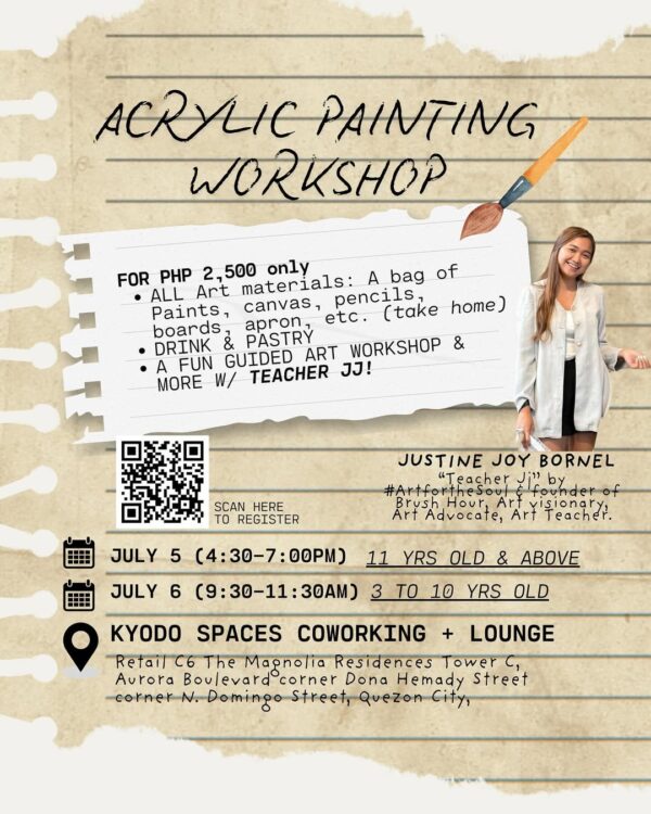 Justine Bornel x Kyodo | Acrylic Painting Workshop