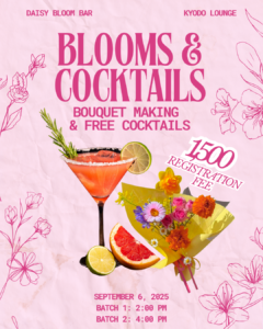 SEP 06: Daisy Bloom Bar x Kyodo | Blooms & Cocktails: Bouquet Making Workshop