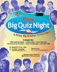 AUG 23: AboutQuiz x Kyodo | Pinoy Big Brother Trivia Night
