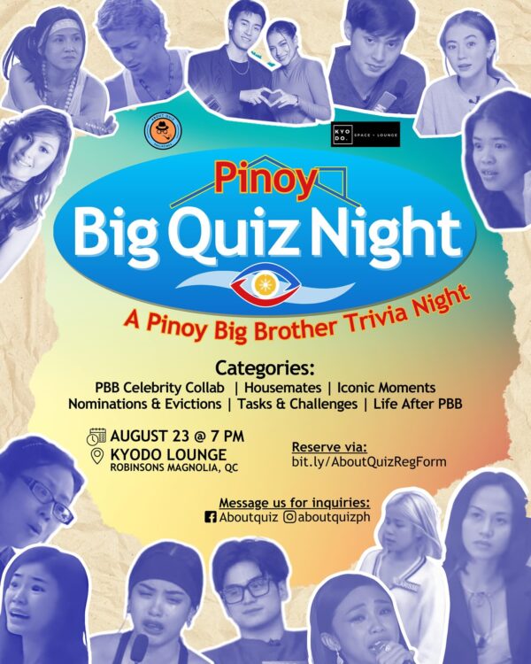 AUG 23: AboutQuiz x Kyodo | Pinoy Big Brother Trivia Night