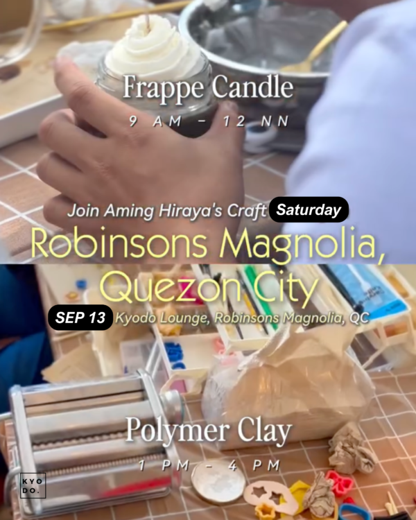 SEP 13: Aming Hiraya x Kyodo | Frappe Candle or Polymer Clay Making Workshop