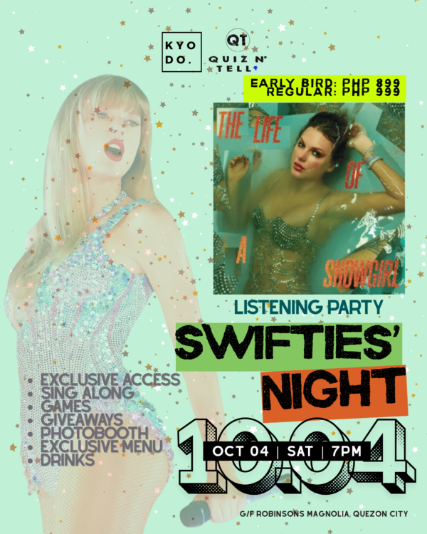 OCT 04: Quiz N' Tell x Kyodo | Swifties' Night: The Life of a Showgirl Listening Party