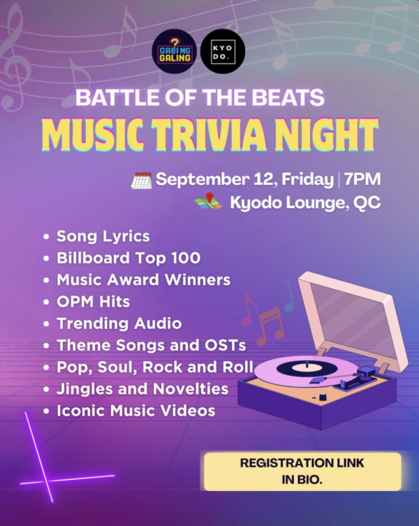 SEP 12: Gabi Ng Galing x Kyodo | Music Trivia Night