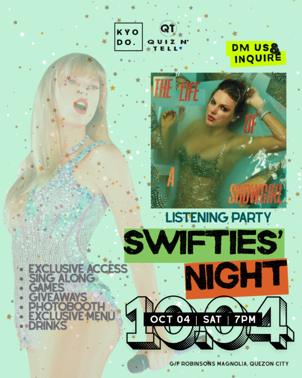 OCT 04: Quiz N' Tell x Kyodo | Swifties' Night: The Life of a Showgirl Listening Party