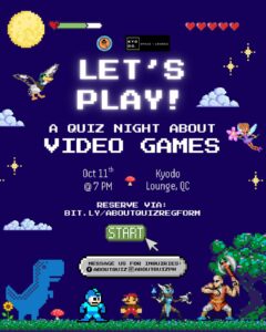 OCT 11: AboutQuiz x Kyodo | Video Games Quiz Night