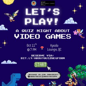 OCT 11: AboutQuiz x Kyodo | Video Games Quiz Night