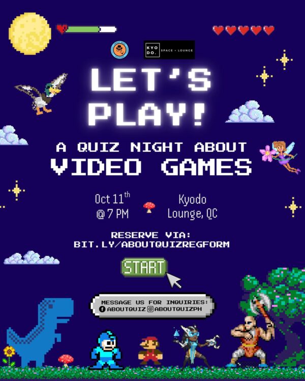 OCT 11: AboutQuiz x Kyodo | Video Games Quiz Night